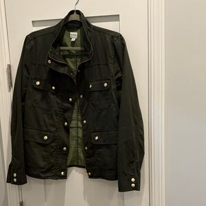 J. Crew Factory Women’s Dark Green Twill Field Jacket Medium
